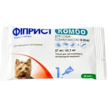 Краплі Fiprist Фіприст Комбо для собак 2-10 кг від бліх та кліщів - 0.67 мл