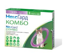 Краплі Nexgard Нексгард КОМБО Спот-он для котів до 2.5 кг (S) - 1 шт - 1 шт