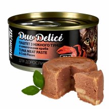 Вологий корм Animall Cat Duo Delice паштет з тунця зі штамточками краба для котів - 80 г - 80 г