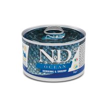 Вологий корм Farmina Dog N&D Grain Free OCEAN HERRING & SHRIMP ADULT MINI з оселедцем тріскою тунцем та креветкою - 140 г