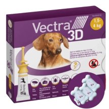 Крплі Ceva Vectra 3D Вектра для собак 1.5-4 кг від бліх - 1 шт
