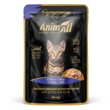 Вологий корм Animall Cat Пауч для котів Тунець з куркою - 80 г - 80 г