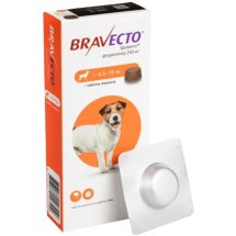 Таблетка Bravecto Бравекто для собак 4.5-10 кг від бліх та кліщів на 3 місяці 250 мг - 1 шт