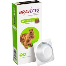 Таблетка Bravecto Бравекто для собак 10-20 кг від бліх та кліщів на 3 місяці 500 мг - 1 шт