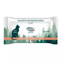 Вологі біорозкладні серветки Indorina Green Pantenolo - з котячою мятою та льоном для котів з довгою шерстю - 30 шт - 30 шт