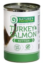 Вологий корм Nature's Protection Cat Kitten Turkey & Salmon для кошенят з індичкою і лососем - 400 г - 400 г