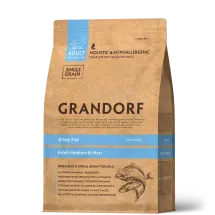 Сухий корм Grandorf Dog Medium Maxi White Fish для собак для середніх та крупних порід риба - 1 кг