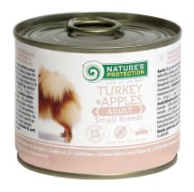 Вологий корм Nature's Protection Dog ADULT SMALL BREED TURKEY & APPLES для собак малих порід з індичкою - 200 г