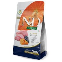 Сухий корм Farmina Cat N&D Grain Free PUMPKIN LAMB & BLUEBERRY NEUTERED ADULT для стерилізованих кішок з гарбузом ягням та чорницею - 1.5 кг - 300 г