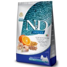 Сухий корм Farmina Dog N&D Low Grain Ocean ADULT MINI з тріскою та апельсином - 2.5 кг