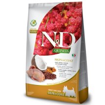 Сухий корм Farmina Dog N&D Quinoa Skin&Coat ADULT MINI дієтитчне харчування при харчовій алергії з перепелом кіноа кокос та куркума - 2.5 кг