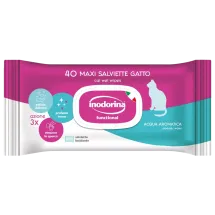 Вологі серветки Inodorina Functional Acqua Aromatica для дорослих котів з ароматною водою та легким м'ятним ароматом - 40 шт - 40 шт