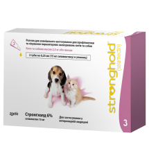 Стронгхолд 6% для котів та собак до 2.5 кг 0.25 мл - 1 піпетка