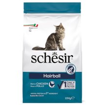 Сухий корм Schesir Cat Hairball для котів з довгою шерстю - 1.5 кг