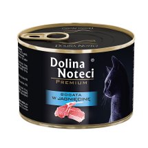 Вологий корм Dolina Noteci Cat Premium Для котів м'ясні шматочки в соусі з ягнятиною - 185 г