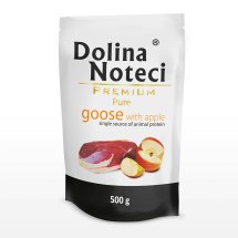 Вологий корм Dolina Noteci Dog Premium Pure Для собак пауч для алергіків з гускою та яблуком - 500 г