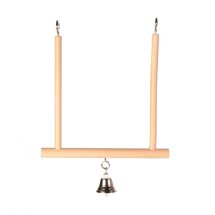 Іграшка Trixie для птахів Гойдалка з дзвіночком дерево 12х13 см - 1 шт