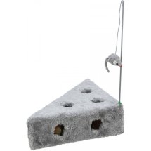 Іграшка Trixie для котів Сир з мишкою і трьома м'ячиками плюш 36х8х26 см - 1 шт