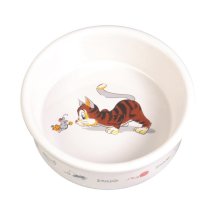 Миска Trixie для котів малюнок з котом і мишкою керамічна 12 см 200 мл - 1 шт