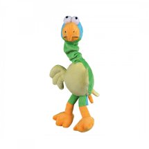 Іграшка Trixie для собак Пташка з пискавкою та еластичною шиєю плюш 30 см - 1 шт