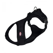 Шлея Trixie для собак Soft м'яка нейлон чорний розмір 35-60 см/15 мм - S-M