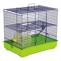 Клітка Природа Міккі для дрібних декоративних гризунів з колесом хром/салатова 37x25x30 см - 1 шт