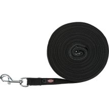 Повідець Trixie для собак котон 10 м х 20 мм чорний - M-L