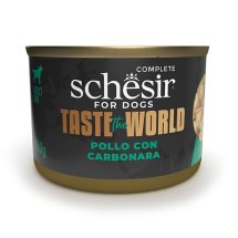 Вологий корм Schesir Dog Taste the World Chicken with Carbonara КУРКА З КАРБОНАРОЮ в бульйоні для собак - 150 г