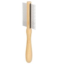 Гребінець Flamingo BAMBOO двосторонній для собак зубів 30/19 шт 21х7 см - 1 шт