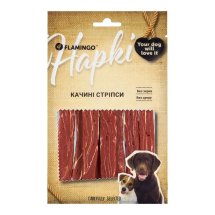 Ласощі Flamingo Dog Качині стріпси для собак - 75 г