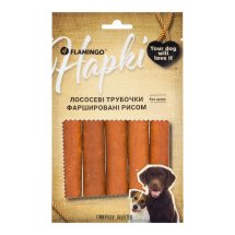 Ласощі Flamingo Dog Лососеві трубочки фаршировані рисом для собак - 75 г