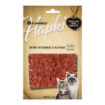 Ласощі Flamingo Cat М'які кубики з качки для котів - 50 г - 50 г