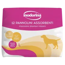 Підгузки для собак Indorina Pannolini Assorbenti з індикатором вологості 12 шт - L