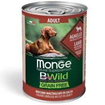 Вологий корм Monge Dog Wet Bwild Adult ягня, гарбуз та цукіні - 400 г