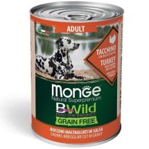 Вологий корм Monge Dog Wet Bwild Adult індичка, гарбуз та цукіні - 400 г