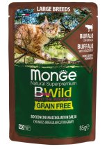 Вологий корм Monge Cat Bwild Grain Free Wet буйвол (для котів великих порід з 2-х місяців) - 85 г