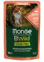Вологий корм Monge Cat Bwild Grain Free Wet Sterilised лосось з креветками та овочами - 85 г