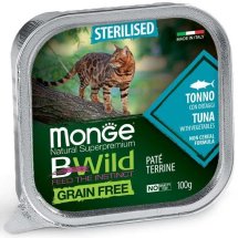 Вологий корм Monge Cat Bwild Grain Free Wet Sterilised тунець з овочами - 100 г