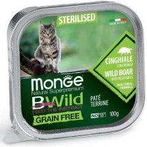 Вологий корм Monge Cat Bwild Grain Free Wet Sterilised кабан з овочами - 100 г