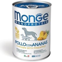 Вологий корм Monge Dog FRUIT MONOPROTEIN курка з ананасом - 400 г