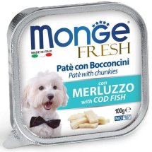Вологий корм Monge Dog FRESH з тріскою - 100 г