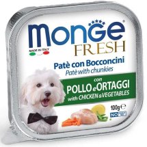 Вологий корм Monge Dog FRESH з куркою та овочами - 100 г