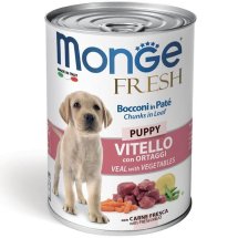 Вологий корм Monge Dog FRESH Puppy з телятиною та овочами - 400 г