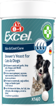 Вітаміни 8in1 Excel Brewers Yeast для собак та котів для шкіри та шерсті - 140 таб