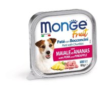 Вологий корм Monge Dog FRUIT зі свининою та ананасом - 100 г