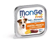 Вологий корм Monge Dog FRUIT з качкою та апельсином - 100 г