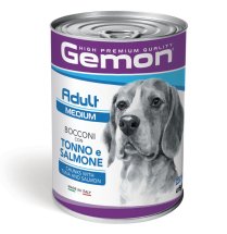 Вологий корм Gemon Dog Wet Medium Adult шматочки з тунцем та лососем - 415 г