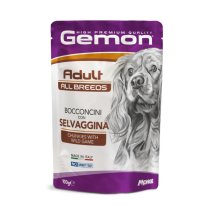 Вологий корм Gemon Dog Wet Adult шматочки з м'ясом диких тварин - 100 г