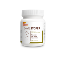 Вітаміни Dolfos для собак та котів Долвіт Стопер при діареї 1т/10кг - 30 таб