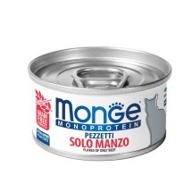 Вологий корм Monge Cat MONOPROTEIN м'ясні пластівці яловичина - 80 г
